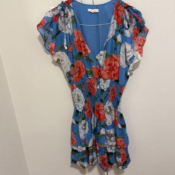 Parker Women’s Bondi Flutter Sleeve Smocked Waist Floral Print Dress. Size S. - Picture 6 of 13